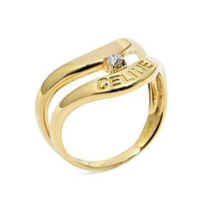 Celine V-Form Ring Diamant K18YG US#8,75 P0031219