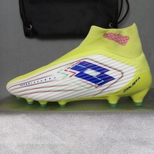 Lotto Solista Gravity Soccer Cleats Sz 8.5 Yellow Green Pink Professional Use