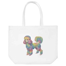 'Rainbow Poodle' Tote Shopping Bag For Life (BG00079485)