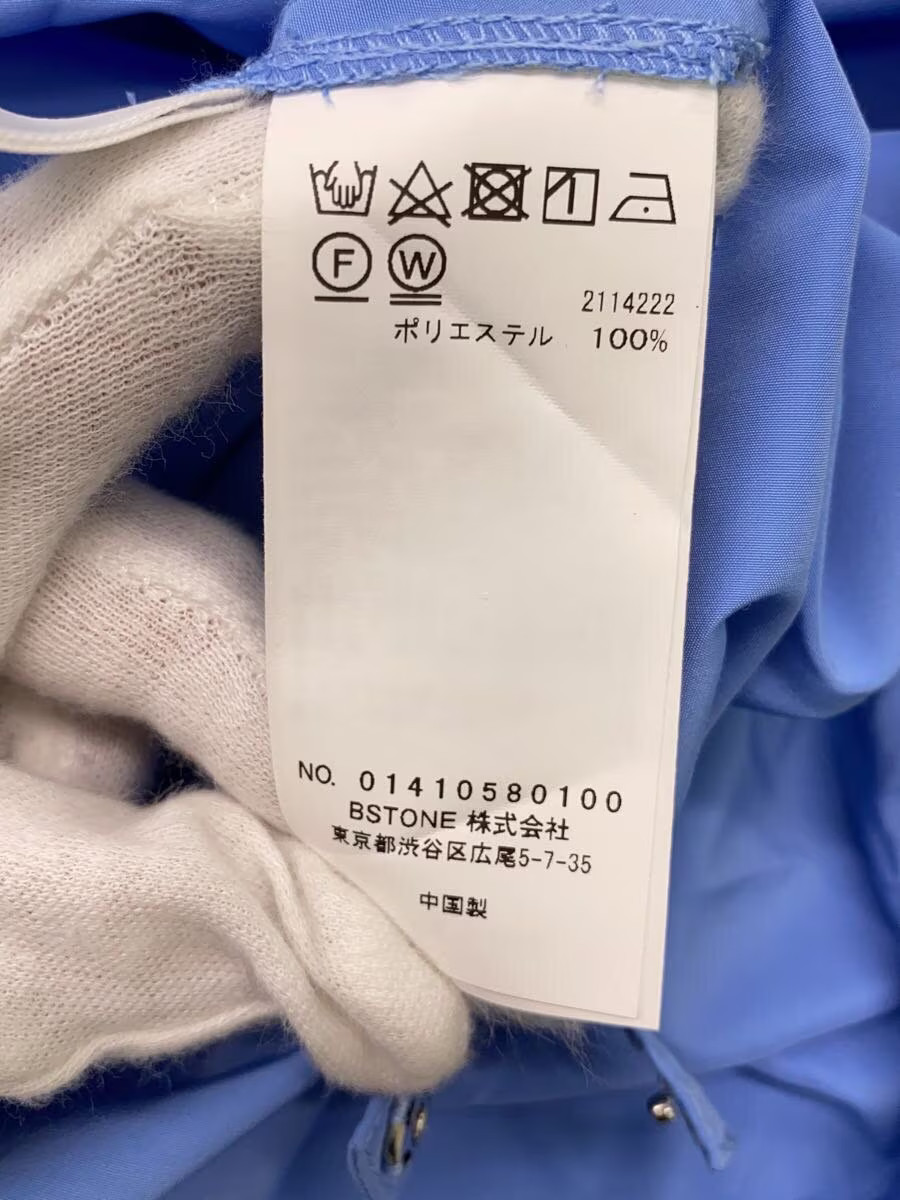 AMERI Shirt Dress S Polyester BLU Solid 014105801… - image 5