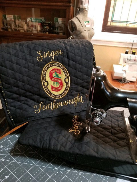 Singer Featherweight Sewing Machine Dust Cover W Sleeve Choice Of Badge 221 222