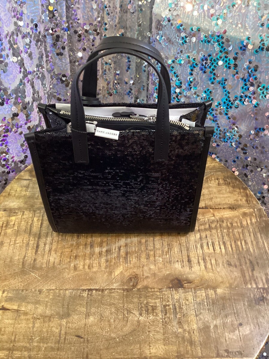 MARC JACOBS Mini Grind Black Sequined Crossbody AUTHENTIC