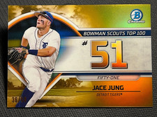 2023 Bowman Chrome GOLD REF BOWMAN SCOUTS TOP 100 #51 Jace Jung 36/50
