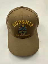 The Corps SUPSHIP Gulf Coast Logo Beige Baseball Cap Hat One Size