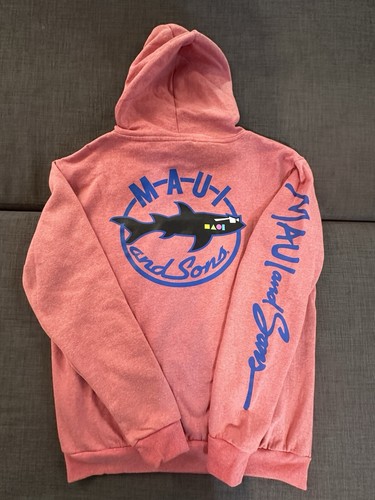 MAUI And SONS Pullover HOODIE SWEATSHIRT M medium Shark Logo - Picture 4 of 4