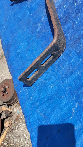 1949 Cadillac Top Front Bumper Bracket LH. Driver Side. Ad#2213 - Video 1 of 1