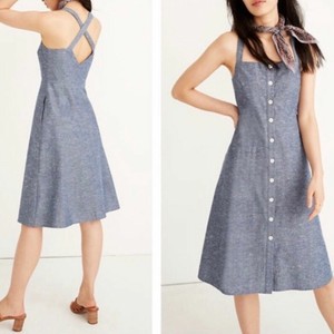 madewell denim apron dress