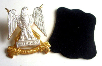 ROYAL SCOTS DRAGOON GUARDS WO1 - OFFICER METAL CAP BADGE  RSDG SCOTS DG  CAVALRY
