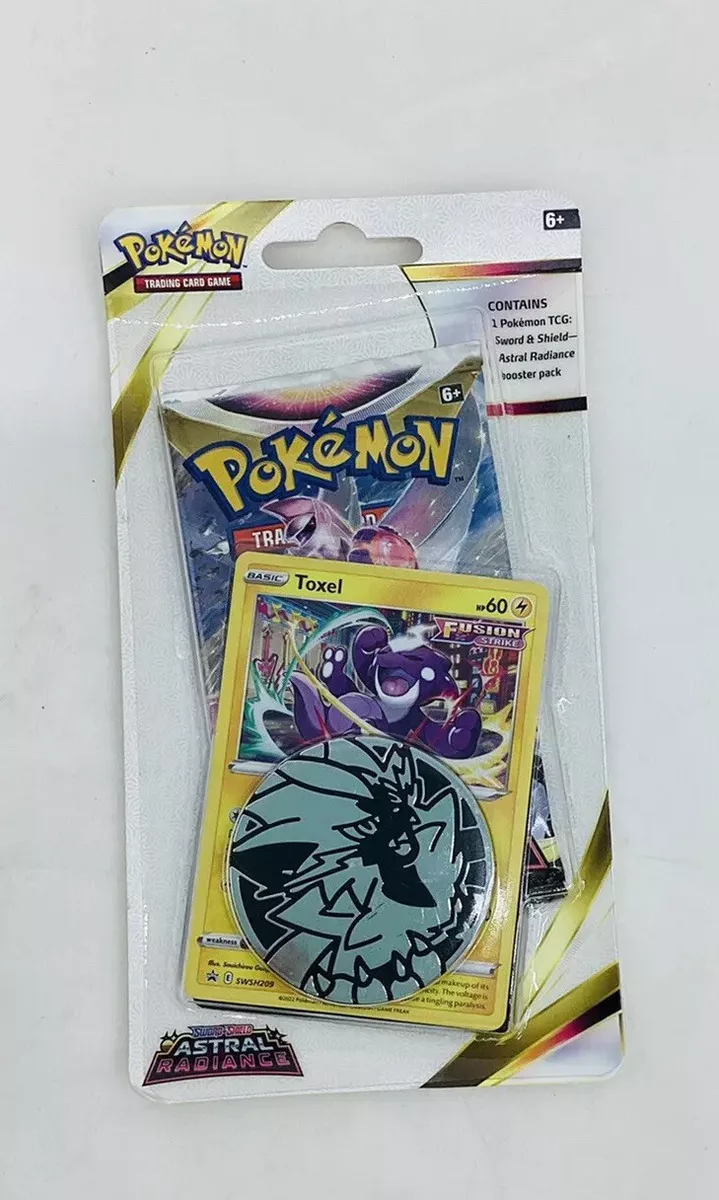 Pokemon Sword & Shield Astral Radiance Toxel Checklane BLISTER Pack  (Booster Pack, Promo Card & Coin) 