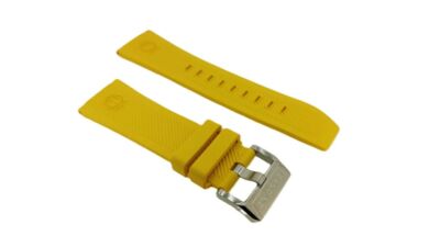 CANDINO Ersatzband 26mm Kautschuk gelb C4774 Schließe silberfarben Easy Click