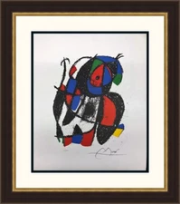 Joan Miro L/ED Litho Untitled CUSTOM FRAMED FREE SHIPPING