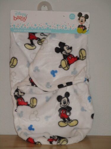 Disney Bebé Mickey Mouse Saco de Envoltura 0-3 Meses Muy Suave Nuevo En Bolsa - Imagen 1 de 3