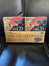 TDK Color 8mm HS120 2 Pack with Fanny Pack Video Cassette Tape Sealed BNIB NOS