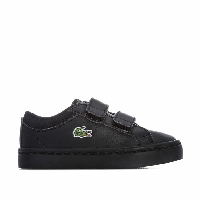 infant black lacoste trainers