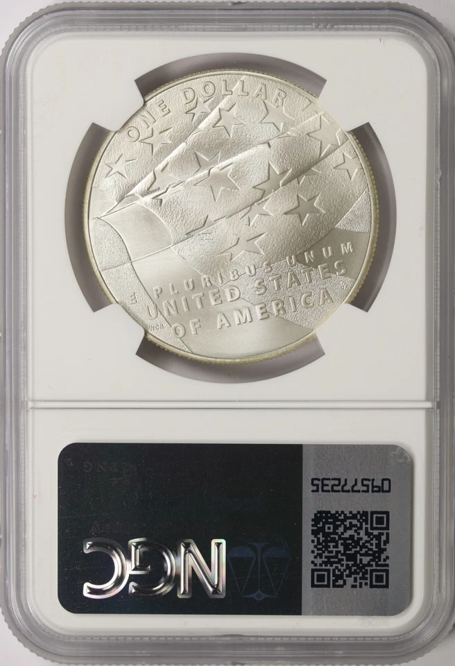 2012-P $1 Star Spangled Banner Commemorative Silver Dollar NGC MS69 - Image 2 of 2