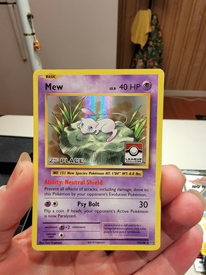 Pokemon Evolutions Mew Lily Pad 2nd Place Stamped League Challenge Prize Promo Ebay