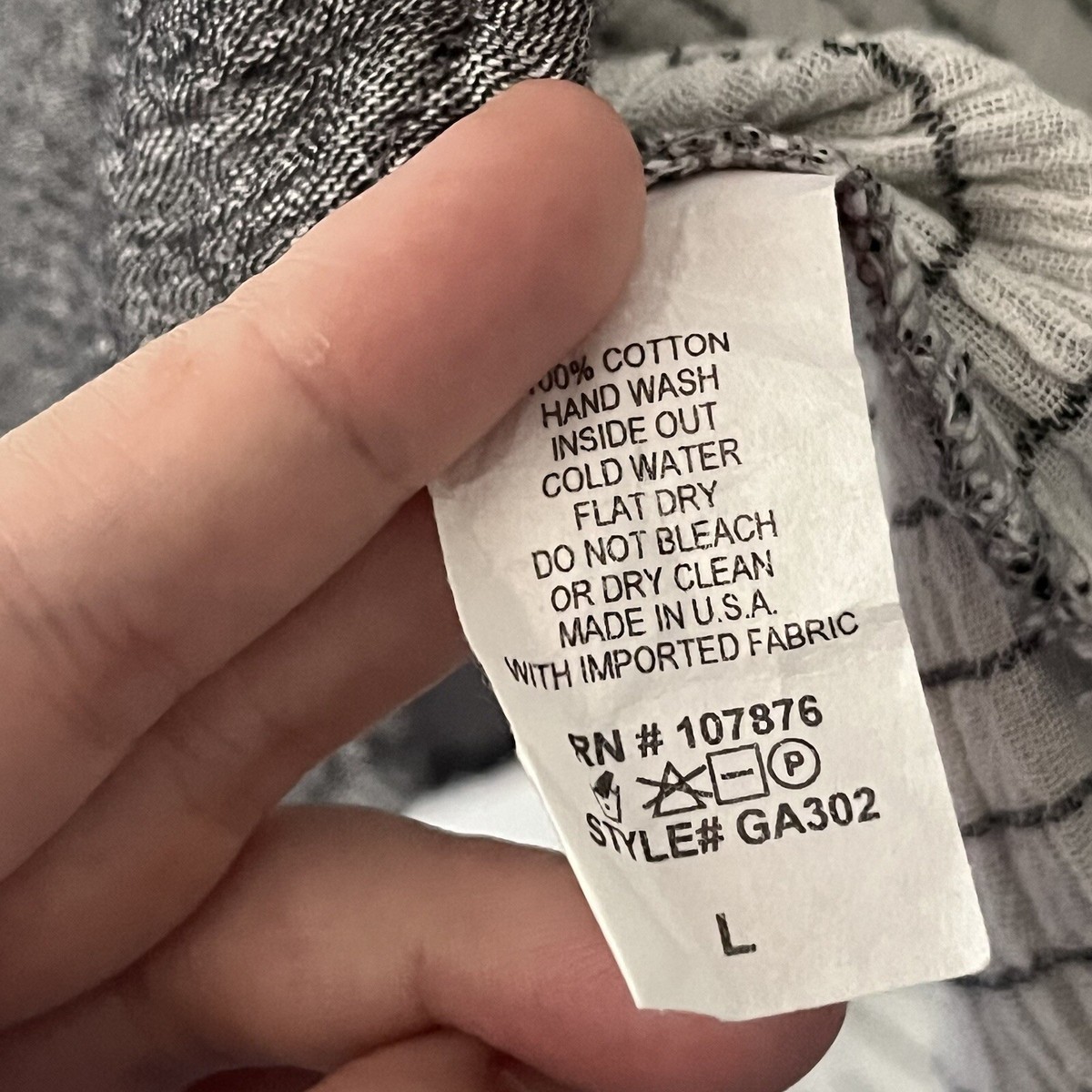 Comfy USA Crinkle Asymmetrical Hem Short Sleeve Gray Lagenlook