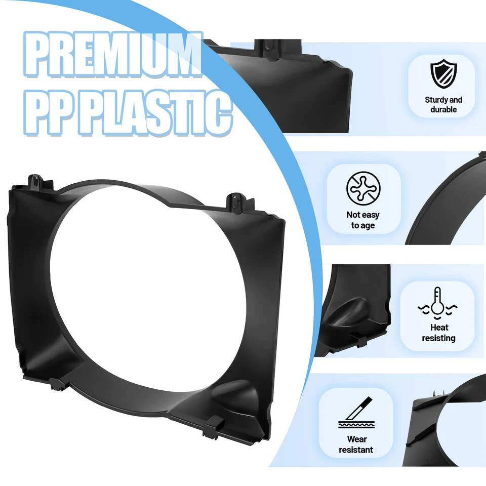 Cubierta del ventilador para Ford F-150 Bronco F-350 1987-1993 se adapta al ventilador del radiador #E5TZ8146H Foto 3 de 4