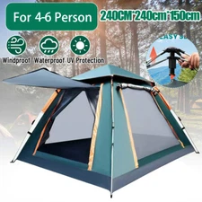 Camping Popup Tent Water Resistant Windproof Dome Hiking Family Easy Setup US