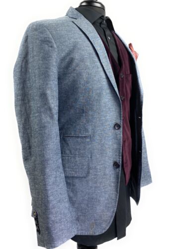Traje Completo Wallin & Bros Gris 2 Botones Mezcla Algodón 3 Bolsillos Talla 38R - Imagen 2 de 7