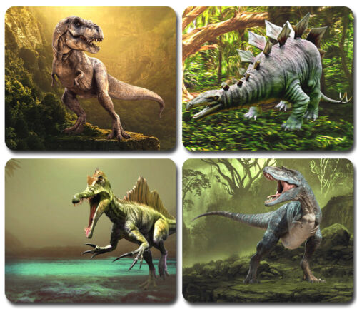 Dinosaures T-Rex Stegosaurus Triceratop ~ tapis de souris / tapis de souris PC ~ cadeau jurassique - Photo 1 sur 7
