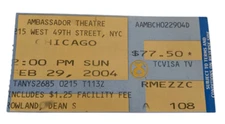 CHICAGO Broadway Musical Feb 29 2004 Ambassador Theatre NYC Ticket Stub