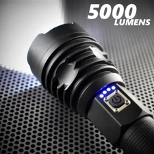 Angelfire 5000 Lumens Military Grade Flashlight - Rechargeable 26650 Batteries
