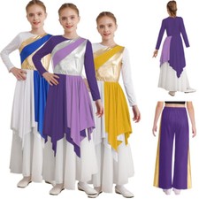 Girls Dancewear Liturgical Sets Church Outfit Choir Skirt And Trouser Lyrical
