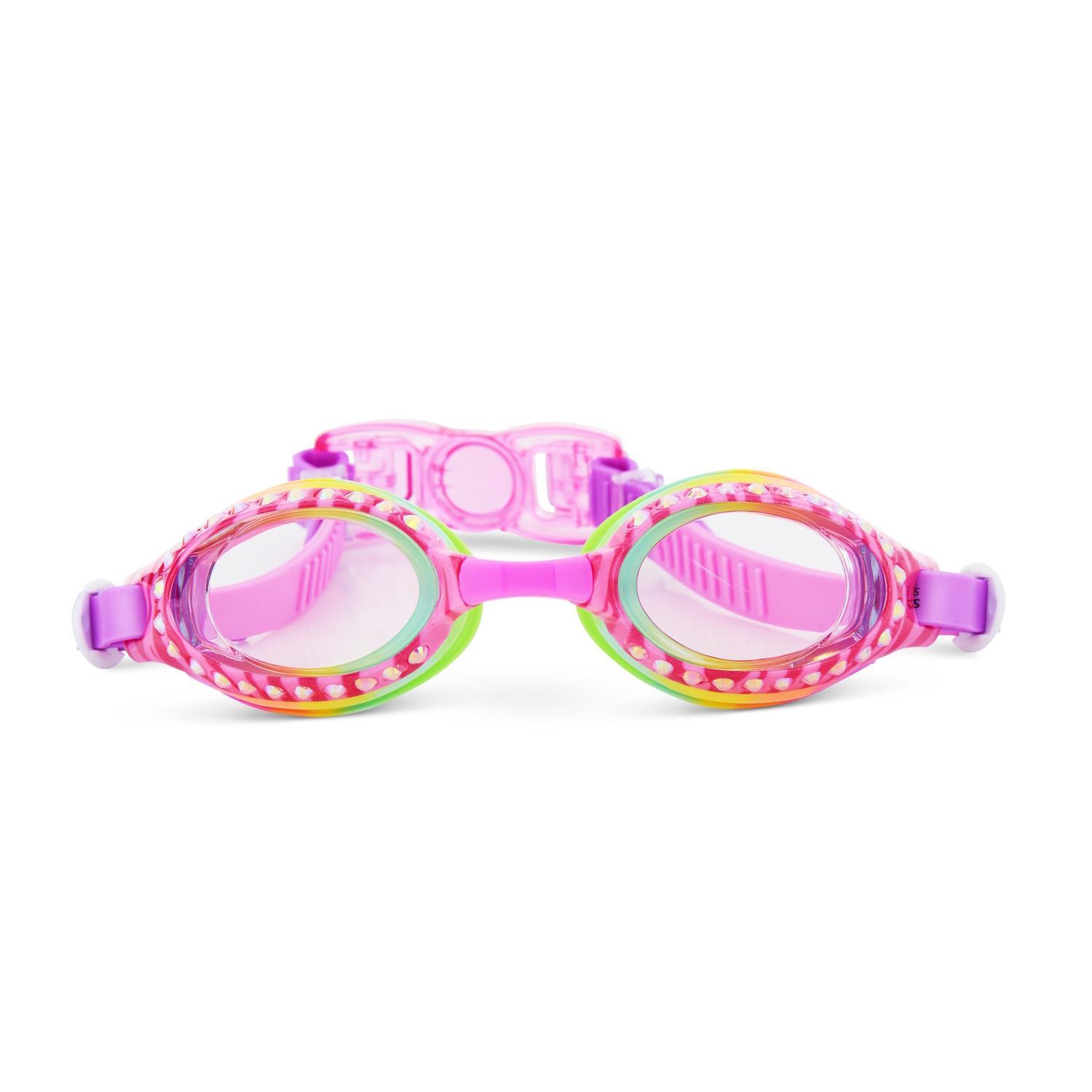 Kids Swimming Goggles Anti Fog UV Protection Silicone Bling2o Rainbow Gems