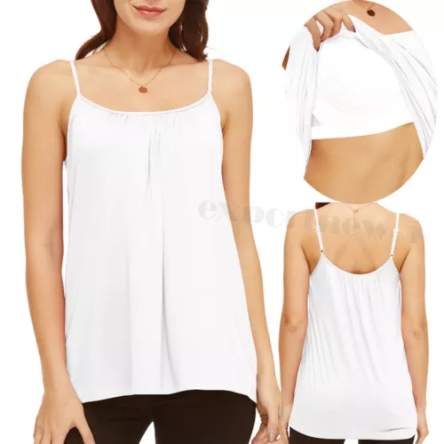 Women Plus Size Tank Tops Loose Casual Summer Top Pleated Flowy Adjustable Strap - Picture 14 of 55