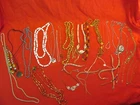 VINTAGE LOT OF COSTUME JEWELRY NECKLACES & WOVEN BRACELETS