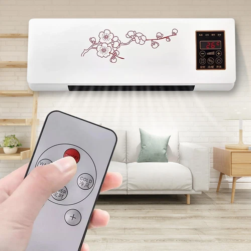 Ventilador pequeño 2 en 1 1800 W portátil montado en la pared refrigeración y calentador doble uso interior - Imagen 16 de 20