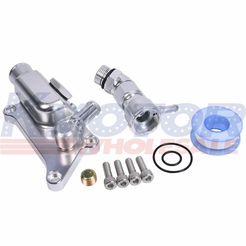 K24 Water Neck Aluminum Upper Coolant Housing With Straight Elbow For Honda K-Series (K20Z3, K24) - 16AN JackSpania Racing Coolant Elbow - Foto 3