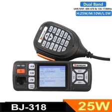 BAOJIE BJ-318 Mini Car UHF VHF Dual Band Mobile 2 Way Ham Radio Walkie Talkie