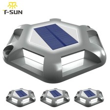 T-SUN 4Pcs Solar Deck Lights Outdoor Dock Driveway Pathway Garden LED Lights US