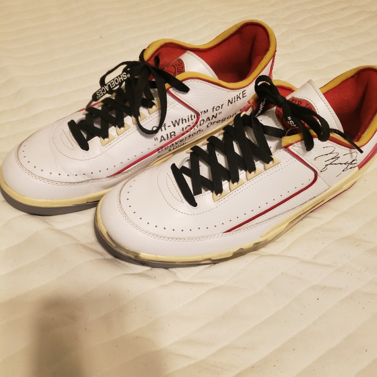 Off-White × Nike Air Jordan 2 Low Air Jordan 2 Low x Off-White™️ 'White and Varsity Red