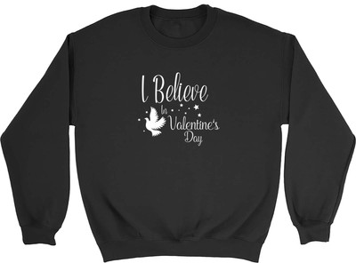 I Believe in Valentine's Day Kinder Pullover Sweatshirt Jungen Mädchen