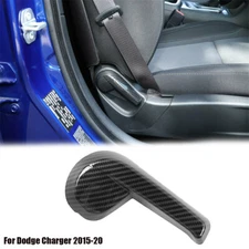 Carbon Fiber Co-Pilot Seat Adjustment Handle Cover Trim for Dodge Charger 2011+