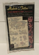 Temporary Tattoo Sheet Vintage New In Package Modern Color Tattoo Dragon