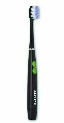 GUM® SONIC DAILY Schallzahnbürste, schwarz, batteriebetriebene Schallzahnbürste