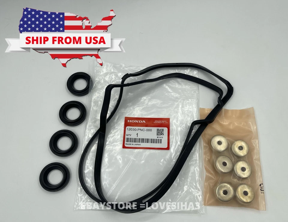 OEM Valve Cover Gasket Kit Set for Honda K24 RSX Acura TSX K20 Engine12030PNC000 - Image 2 of 4