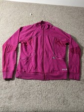 Fila Sport Jacket Womens Large Pink Full Zip Track Running Athletic Training