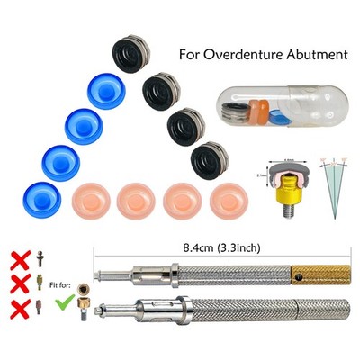 Dental Overdenture Implant Locator Abutment Retention Caps Male Cap Inserts Set