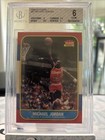 1986 FLEER #57 MICHAEL JORDAN ROOKIE RC BGS 6 (Centering 9)