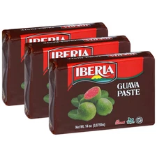 Iberia Guava Paste 14 Ounce Pack of 3 Perfect for Cheese Snacks and Baking