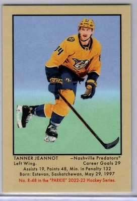 2022-23 Parkhurst Champions Tanner Jeannot 51 Retros Card # R-48