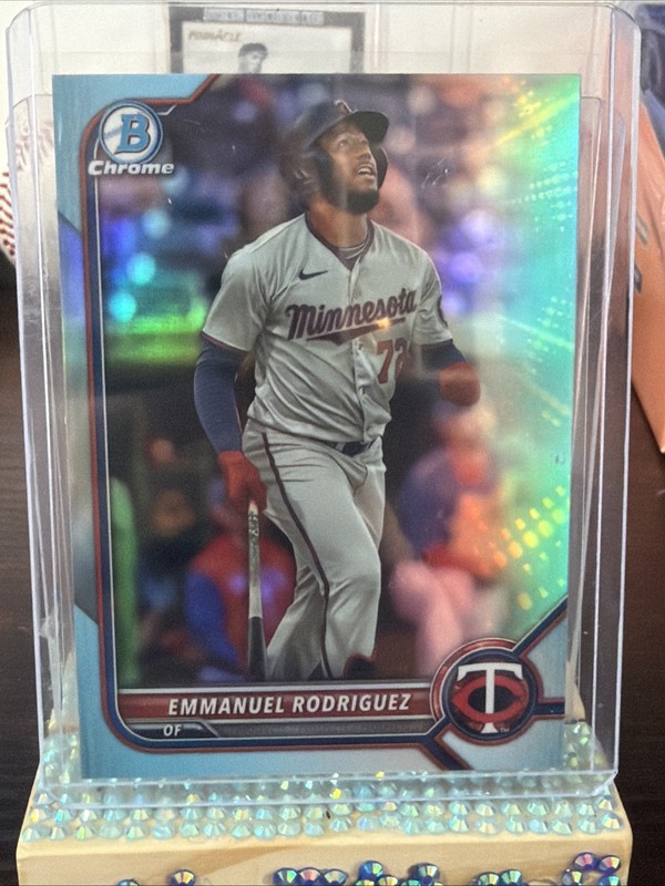 2022 Bowman Draft #BDC-93 Emmanuel Rodriguez Chrome Sky Blue Refractor