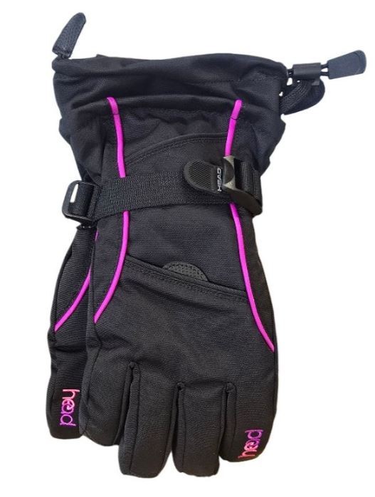 Head Girls Softshell Ski Glove Black & Pink