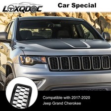 7pcs Front Grill For Jeep Grand Cherokee 2017 Black Mesh Rings Covers Inserts