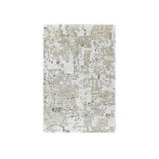 2'x2'10" Green Wool and Silk Abstract Design 100 KPSI Hand Knotted Mat Rug 10412